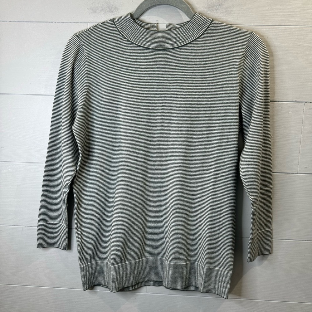 Loft | Women's Gray Striped Women's Sweater Size XS